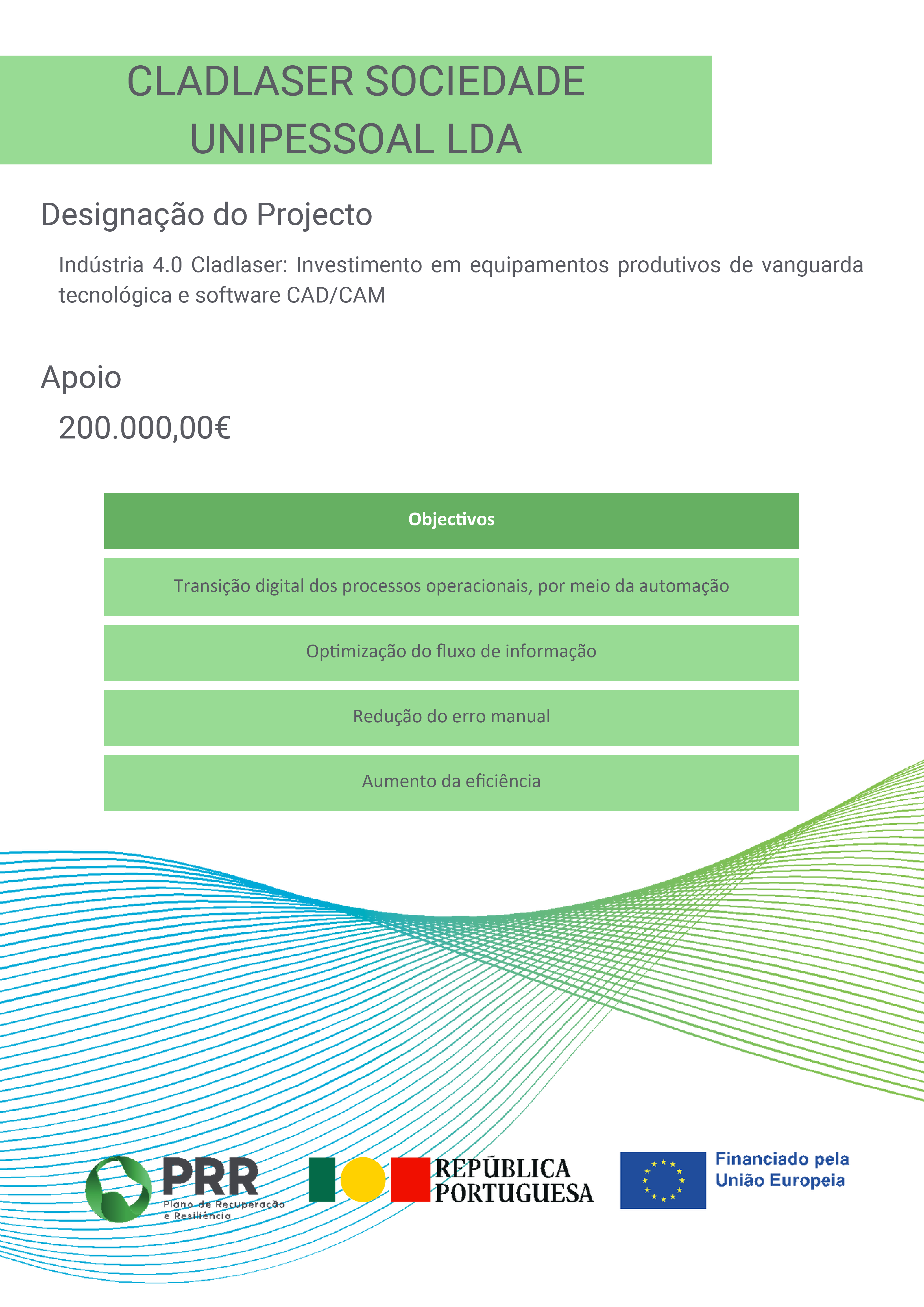 Ficha do projecto Website Cladlaser I4.0 01